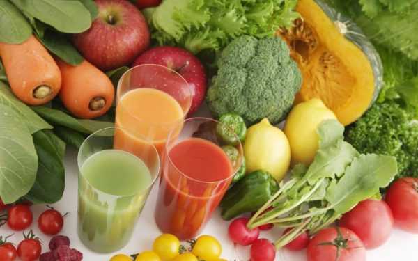 Овощи, фрукты, свежевыжатые соки